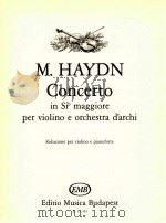 johann michael Haydn Concerto in Sib maggiore per violino e orchestra d'archi riduzione per vio   1988  PDF电子版封面     
