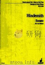 Sonata for four french Horns studien-partitur ED 4417   1953  PDF电子版封面    Paul Hindemith 