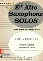 first concertino for Eb alto saxophone with piano accompaniment（ PDF版）