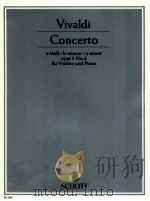 Concerto a-Moll/la-mineur/a-minor fur Violine Streichorchester und Orgel opus 3 No.6 RV 356 Ausgabe   1940  PDF电子版封面     