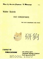 duo concertante for alto saxophone and piano T252   1984  PDF电子版封面     