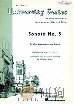 university series for wind instruments himie voxman general editor sonata No.5 Eb alto saxophone and（ PDF版）