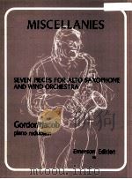 miscellanies seven pieces for alto saxophone and wind orchestra（1976 PDF版）