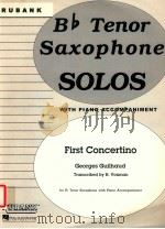 first concertino for Bb tenor saxophone solos with piano accompaniment（ PDF版）