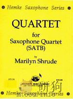 quartet for saxophone quartet satb ST 130   1974  PDF电子版封面    Marilyn Shrude 