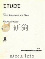 etude for tenor saxophone and piano st-371（1984 PDF版）