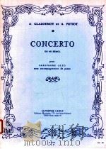 concerto en mib pour saxophone alto et piano al19256   1936  PDF电子版封面    A.Glazounov 