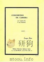 concertino da camera pour saxophone-alto et onze instruments mcmxxxv A.L.19.185   1935  PDF电子版封面    Jacques Ibert 