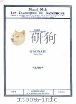 m.muleles classioues du saxophone No 91 4e sonate fl?te et piano AL 20 831（1951 PDF版）