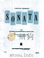 sonata for tenor saxophone and piano contemporary saxophone series SS-866   1974  PDF电子版封面    Garland anderson 