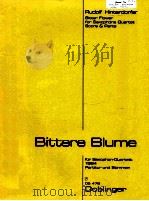 Bitter flower for saxophone quartet 05476（1999 PDF版）