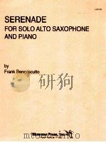 serenade for solo alto saxophone and piano pa 18327（ PDF版）