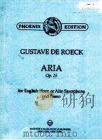 Aria Op.25 for English Horn or Alto Saxophone and piano（ PDF版）