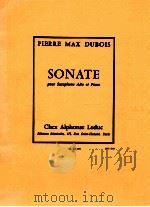 sonate pour saxophone alto et piano AL 21 689   1956  PDF电子版封面     