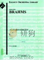 Alto Rhapsody Op.53 A 1342     PDF电子版封面    Johannes Brahms 