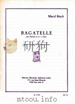 Bagatelle pour clarinette en Sib et Piano AL 25285（1975 PDF版）