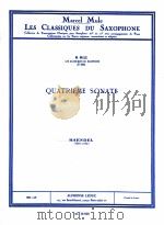 quatrieme sonate for saxophone et piano   1951  PDF电子版封面    Haendel 