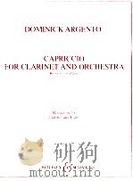 Capriccio for clarinet and orchestra Reduction for Clarinet and Piano（1990 PDF版）