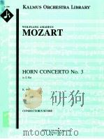 Horn Concerto No.3 in E flat K.447 A1789（ PDF版）