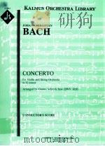 Concerto for Violin and String Orchestra in G minor BWV 1056 A 8861     PDF电子版封面    Johann Sebastian Bach 