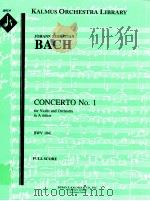 Concerto No.1 for Violin and Orchestra in A minor BWV 1041 A 1238     PDF电子版封面     