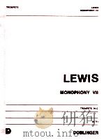 Monophony Ⅶ Trompete in G 05 711   1977  PDF电子版封面     