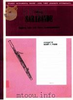 sarabande bassoon solo with piano accompaniment   1971  PDF电子版封面    Claude Debussy 