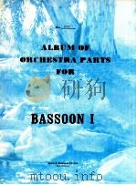 album of orchestra parts for bassoon Ⅰ symphony No.1  No.8510     PDF电子版封面     