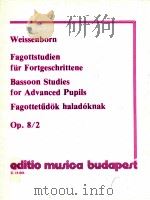 bassoon studies for advanced pupils Op.8/2  Z.13 686（1990 PDF版）