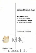 concerto in C major for bassoon and Orchestra piano score Sikorski 521K   1966  PDF电子版封面     