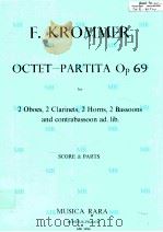Octet-partita op.69 for 2 oboes 2 clarinets 2 horns 2 bassoons and contrabassoon ad.lib. Score & par（1970 PDF版）