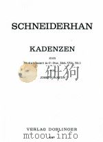 Kadenzen zum ViolinKonzert in C-Dur Hob.Ⅶ a Nr.1 von Joseph Haydn 03 028   1977  PDF电子版封面    Wolfgang Schneiderhan 