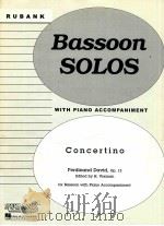 bassoon solos with piano accompaniment（ PDF版）