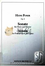 sonata for french horn and piano op.8 312   1957  PDF电子版封面    Hans Poser 