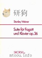 Suite für Fagott und Klavier op.36 Sikorski 1043   1978  PDF电子版封面     