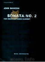 Sonata No.2 for unaccompanied clarinet op.38   1973  PDF电子版封面    John Bavicchi 