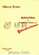 Sonatina for clarinet solo opus 27（1958 PDF版）