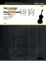Moses-Fantasie for violin and piano ed 861   1937  PDF电子版封面    Paganini 