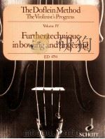 The Doflein Method Volume Ⅳ Further technique in bowing and fingering ED 4754（1957 PDF版）