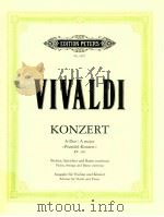 edition peters Nr.4207 Konzert a major for Violin Strings and Basso continuo >>pisendel-konzer   1963  PDF电子版封面     