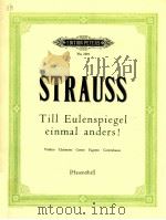 edition peters No.3191 till eulenspiegel einmal anders! for violino clarineto corno fagotto contraba（1954 PDF版）