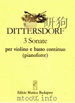 3 sonate per violino e basso continuo pianoforte Z.12 292   1984  PDF电子版封面     