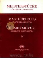 Meisterstücke für violine und klavier Ⅳ z.4054   1966  PDF电子版封面    BARTOK bela 