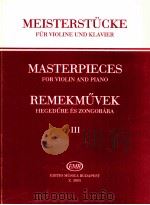 Masterpieces for violin and piano Ⅲ Z.3805     PDF电子版封面    t.vitali 