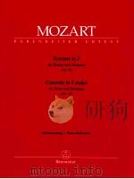 concerto in F major for piano And Orchestra >>No.19<< KV 459 piano reduction BA 5386a（1991 PDF版）