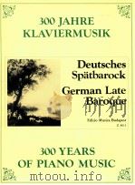 300 years of piano music german late baroque Z.8913（1980 PDF版）