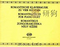 Romantic pieces for piano duet Z.12 611   1985  PDF电子版封面     