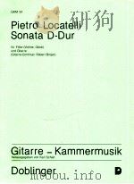 Sonata D-Dur für Fl?te Violine Oboe und Gitarre GKM 34   1960  PDF电子版封面     