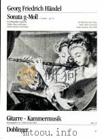 Sonata g-moll for Treble Recorder Flute Violin Oboe and Guitar op.1/2 GKM 29   1981  PDF电子版封面     