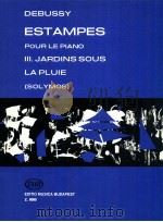 Estampes pour Le paino Ⅲ jardins sous la pluie solymos Z.6060   1972  PDF电子版封面     